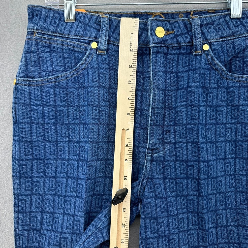Wrangler x Leon Bridges Laser Wrock Flare SZ 29 High Rise Kick Flare Colab NEW - Picture 4 of 7